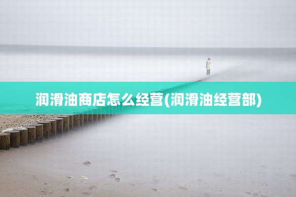润滑油商店怎么经营(润滑油经营部)