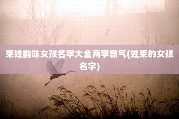 莱姓韵味女孩名字大全两字霸气(姓莱的女孩名字)