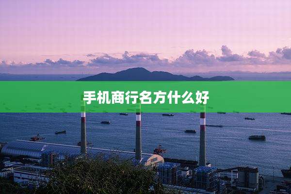 手机商行名方什么好