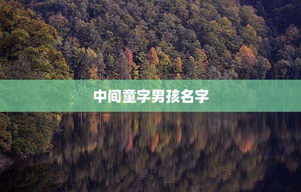 中间童字男孩名字