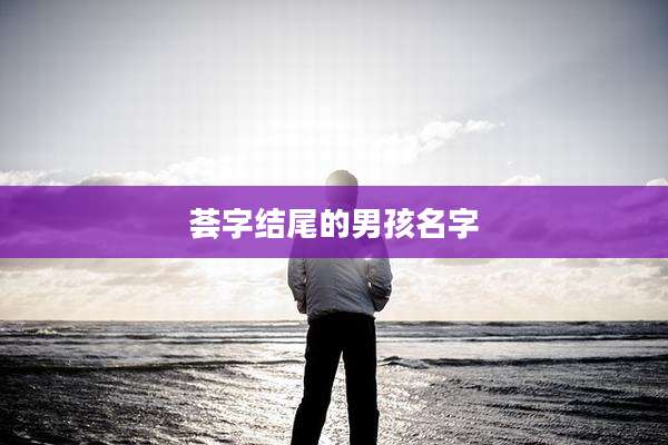 荟字结尾的男孩名字