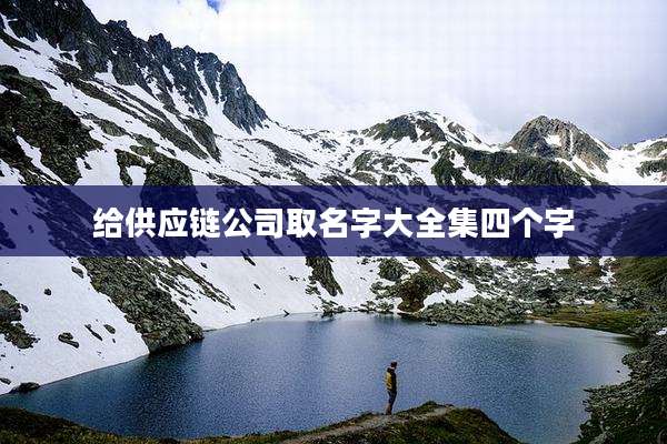 给供应链公司取名字大全集四个字