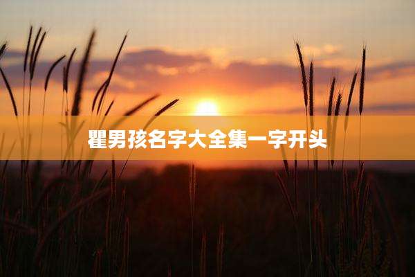 瞿男孩名字大全集一字开头