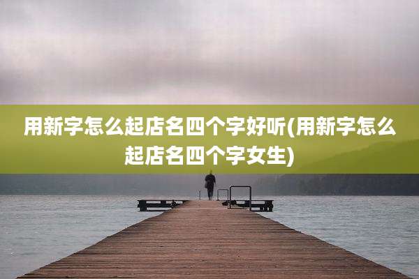 用新字怎么起店名四个字好听(用新字怎么起店名四个字女生)