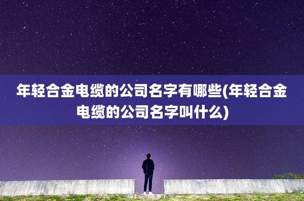 年轻合金电缆的公司名字有哪些(年轻合金电缆的公司名字叫什么)