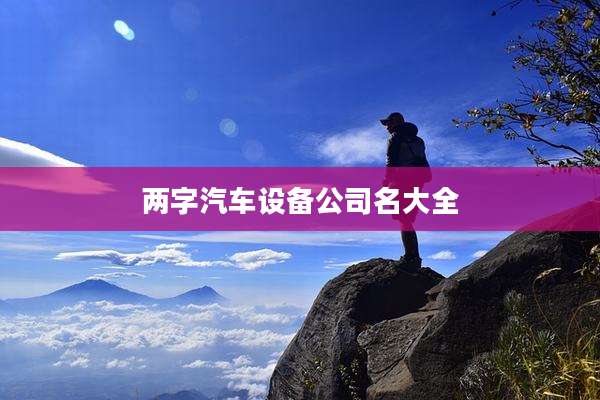两字汽车设备公司名大全