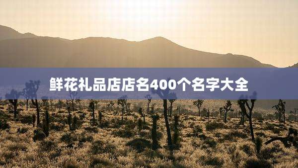 鲜花礼品店店名400个名字大全