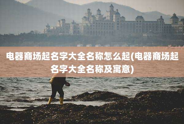电器商场起名字大全名称怎么起(电器商场起名字大全名称及寓意)