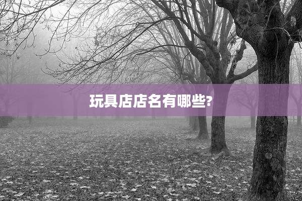 玩具店店名有哪些?