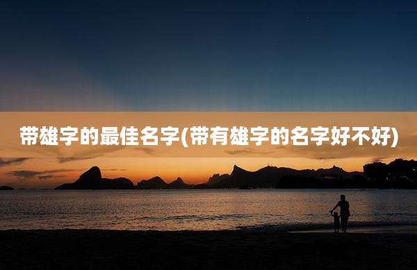 带雄字的最佳名字(带有雄字的名字好不好)