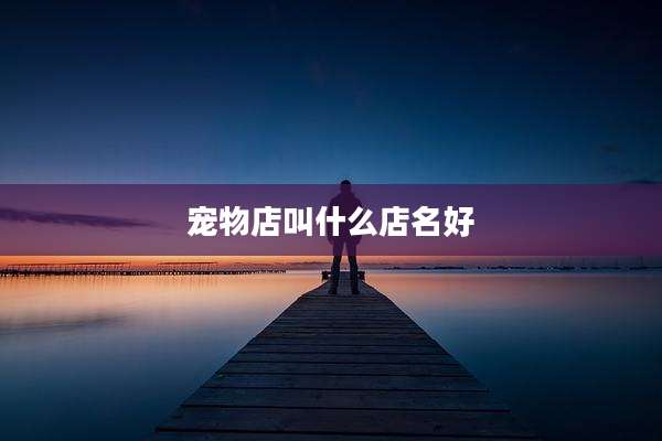 宠物店叫什么店名好