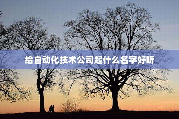 给自动化技术公司起什么名字好听