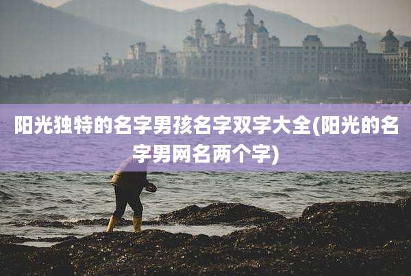 阳光独特的名字男孩名字双字大全(阳光的名字男网名两个字)