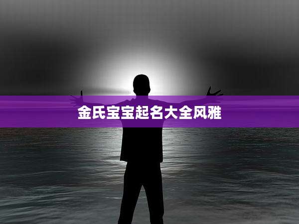 金氏宝宝起名大全风雅