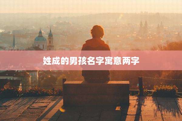 姓成的男孩名字寓意两字