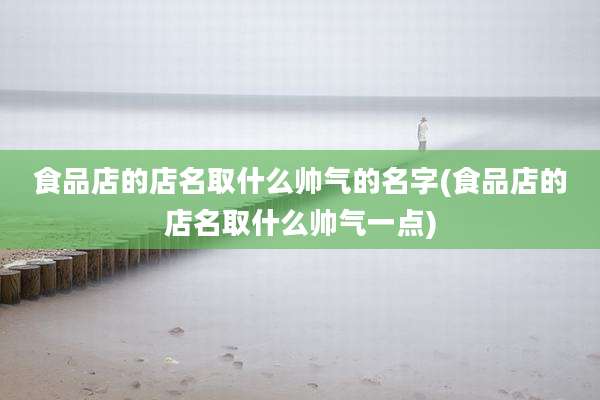 食品店的店名取什么帅气的名字(食品店的店名取什么帅气一点)