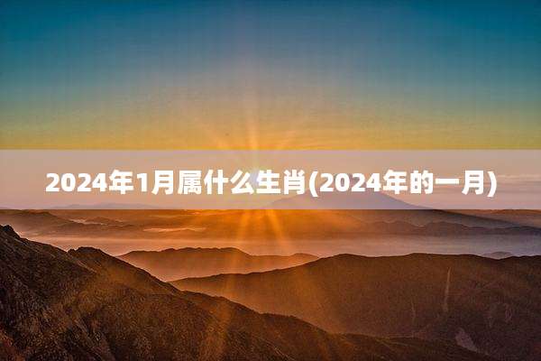 2024年1月属什么生肖(2024年的一月)