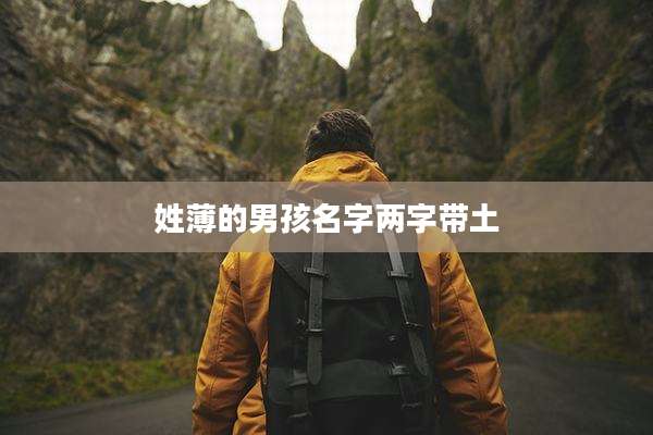 姓薄的男孩名字两字带土