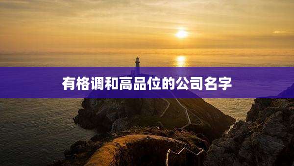 有格调和高品位的公司名字