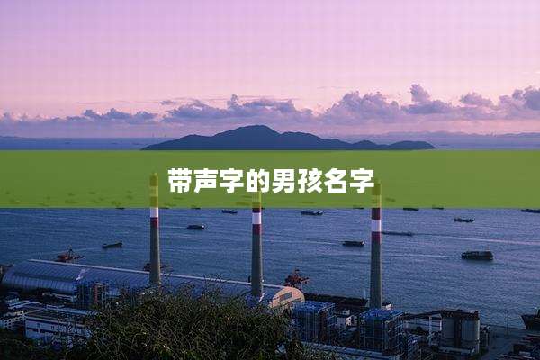 带声字的男孩名字