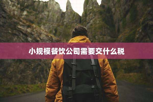 小规模餐饮公司需要交什么税