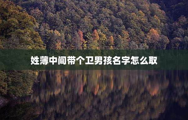 姓薄中间带个卫男孩名字怎么取
