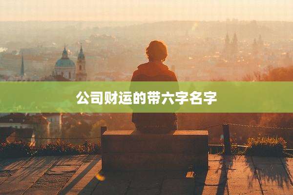 公司财运的带六字名字