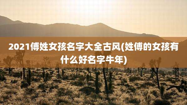 2021傅姓女孩名字大全古风(姓傅的女孩有什么好名字牛年)