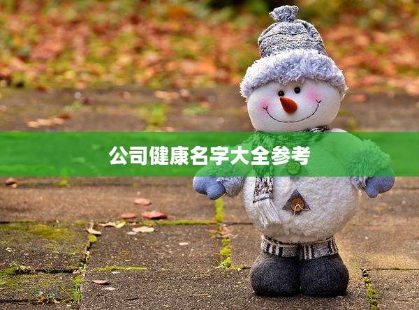 公司健康名字大全参考