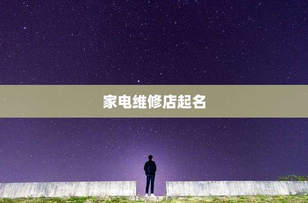 家电维修店起名