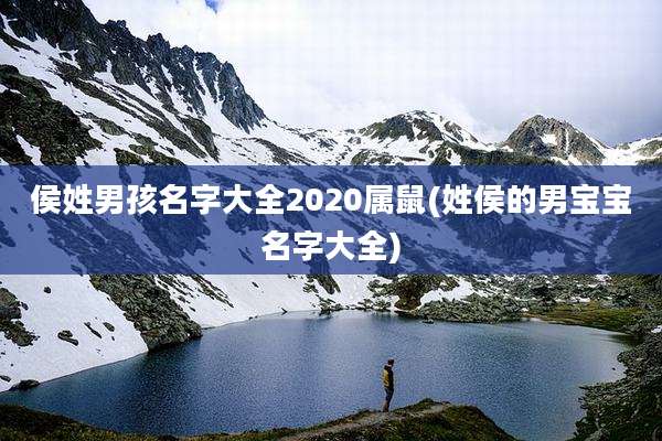 侯姓男孩名字大全2020属鼠(姓侯的男宝宝名字大全)