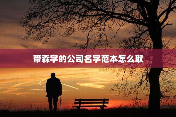 带森字的公司名字范本怎么取