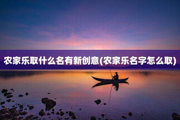 农家乐取什么名有新创意(农家乐名字怎么取)