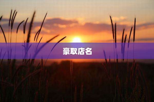 豪取店名