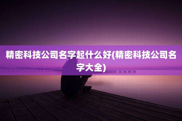 精密科技公司名字起什么好(精密科技公司名字大全)
