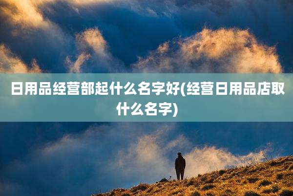 日用品经营部起什么名字好(经营日用品店取什么名字)