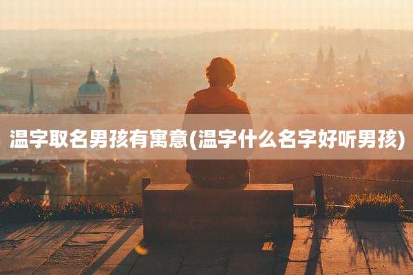 温字取名男孩有寓意(温字什么名字好听男孩)
