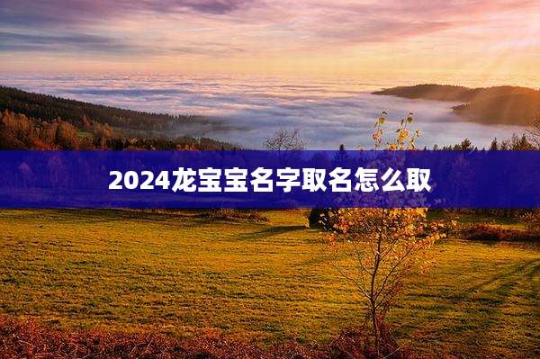 2024龙宝宝名字取名怎么取