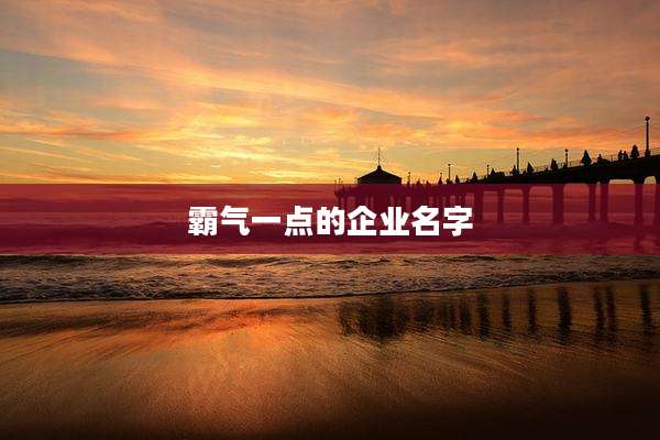 霸气一点的企业名字