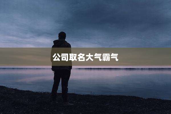 公司取名大气霸气
