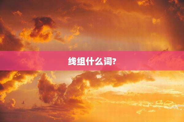 线组什么词?