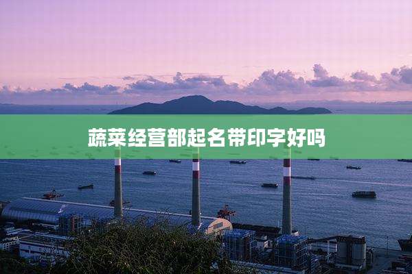蔬菜经营部起名带印字好吗