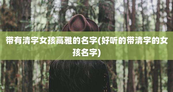 带有清字女孩高雅的名字(好听的带清字的女孩名字)