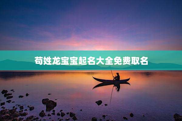 苟姓龙宝宝起名大全免费取名