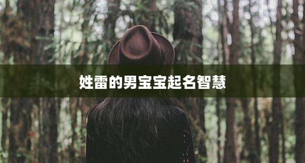 姓雷的男宝宝起名智慧
