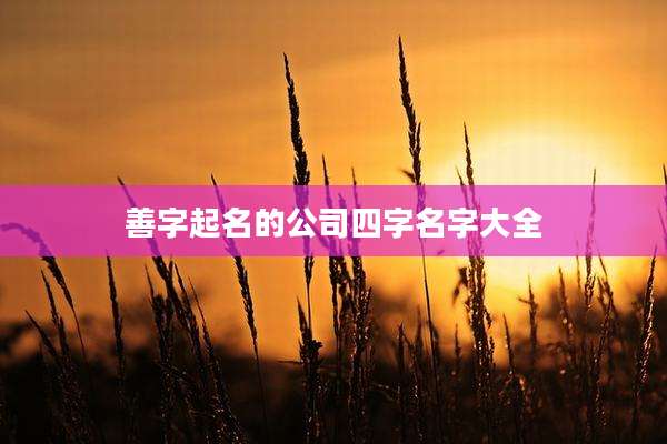 善字起名的公司四字名字大全