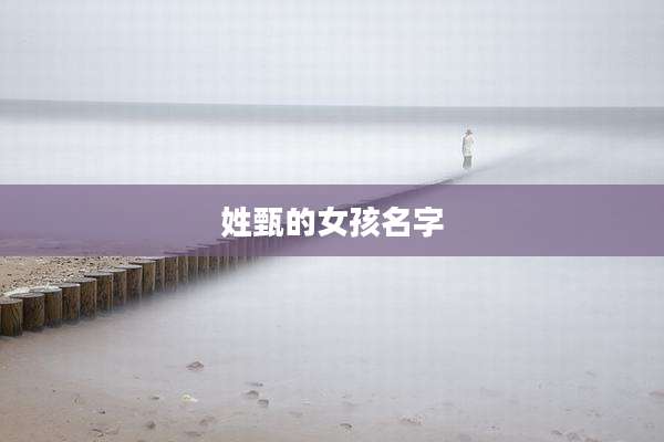 姓甄的女孩名字