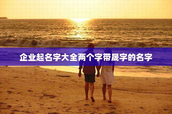 企业起名字大全两个字带晟字的名字
