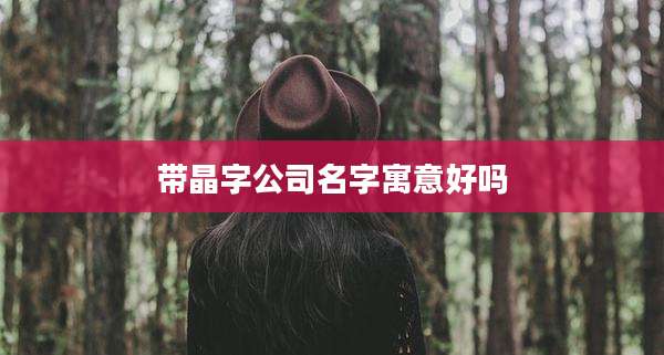 带晶字公司名字寓意好吗