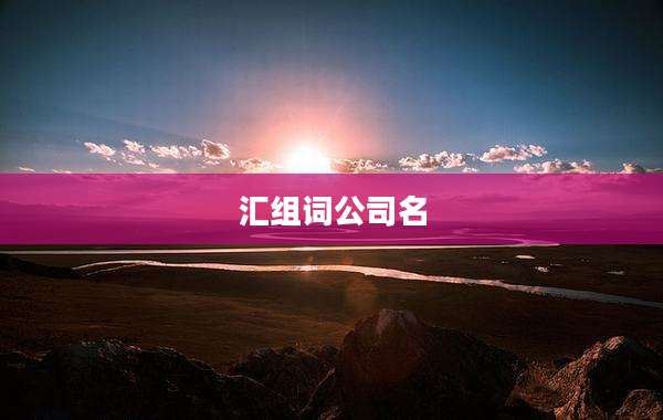 汇组词公司名